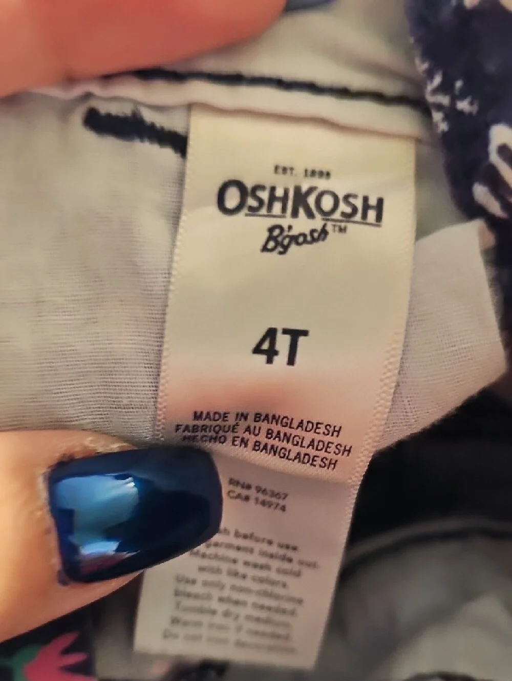 OshKosh B'gosh Purple Floral Top with Pink and Green Accents